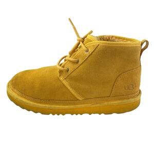 UGG Neumel II Women's Yellow Lace Up Suede Faux Shearling Chukka Boots Size 6